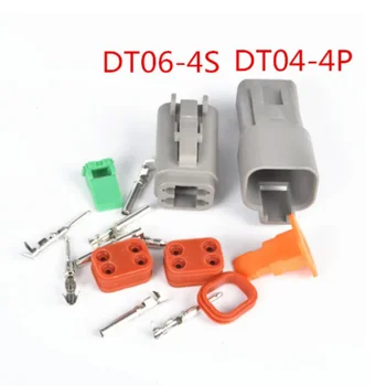 5 комплектов автоматической 4-контактной пластиковой водонепроницаемой проводки с разъемом для мужчин и женщин DT04-4P DT06-4S