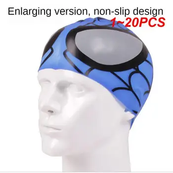 1 ~ 20ШТ Детская шапочка для плавания, удобная эластичная прочная силиконовая шапочка для плавания, милый мультяшный дизайн для девочек и мальчиков, детская молодежь