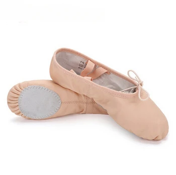 Купон, Балетные танцевальные тапочки, Мягкая балетная танцевальная обувь из натуральной кожи для девочек, Женская обувь для йоги, фитнеса, гимнастики, телесного цвета