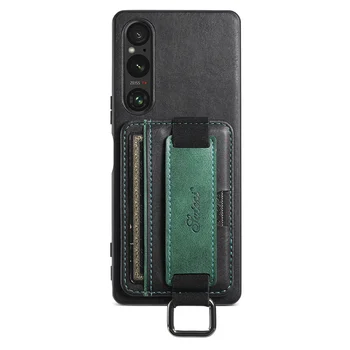 Для Sony Xperia 1 V/10 Ⅴ 5 IV 10 Ⅳ PU Ретро кожаная подставка Кошелек Слот для карт Задняя крышка Роскошный противоударный чехол