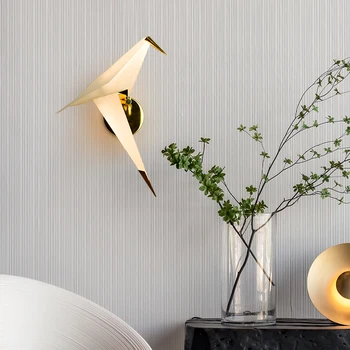 Постмодернистский светодиодный настенный светильник с птицей для фоновой стены в проходе, прикроватный настенный бра, Фурнитура Акрилового настенного светильника