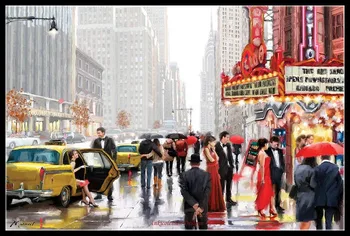 Театр Нью-Йорка - Наборы для вышивания крестиком - Наборы для рукоделия ручной работы, 14-каратные наборы Aida DMC Color