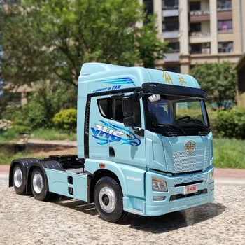 Отлитая под давлением модель грузовика из сплава Jiefang JH6 в масштабе 1:24, коллекция сувенирных украшений, автомобильная игрушка