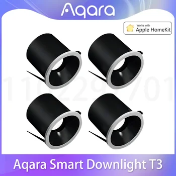 Aqara Smart Downlight T3 Zigbee Затемняющий Круглый светильник мощностью 6 Вт Угол луча 15 ° 24 ° 36 ° 80 ° Адаптивное Затемнение освещения для приложения Aqara Homekit